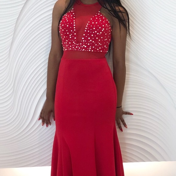 Macy’s Evening Gown Customized with Rhinestones - Picture 2 of 3